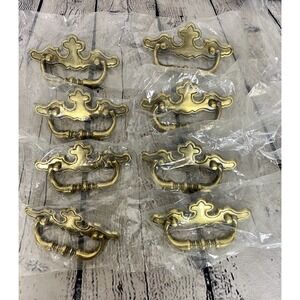 Lot of 8 Amerock Hardware BP768-AE Drawer Cabinet Pulls Cupboard Brass Bail Pull